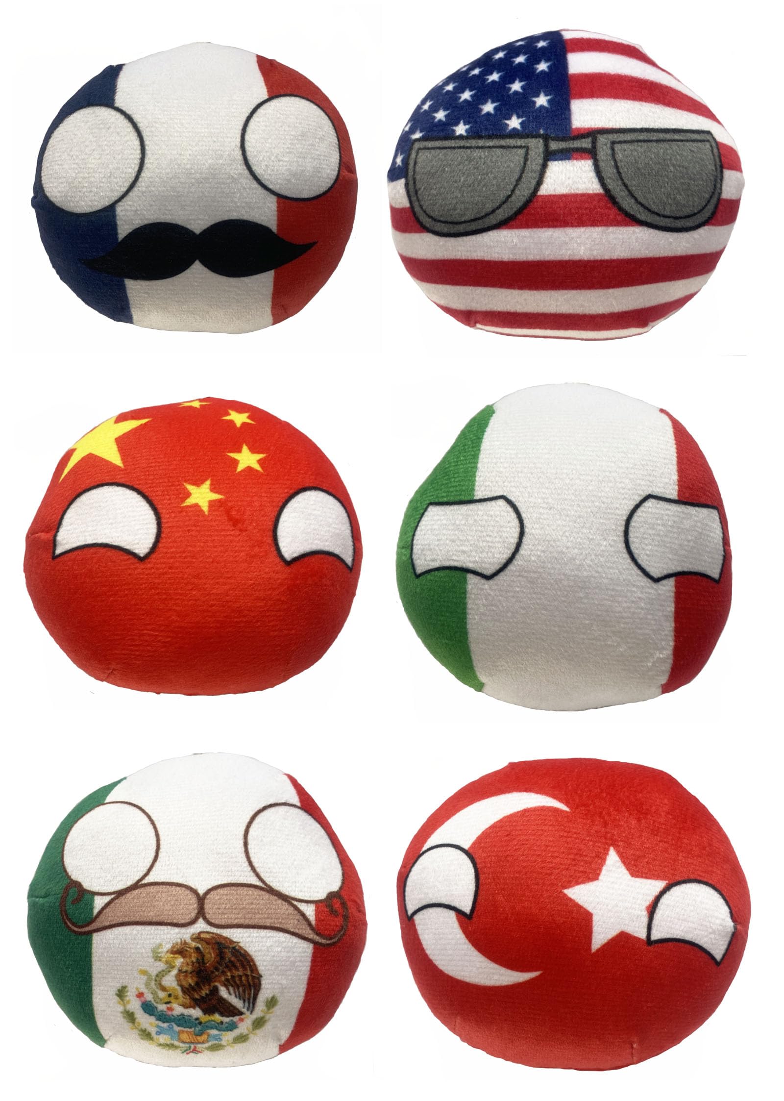 Amazon.com: Raclove 6PC Countryballs Plushies - Soft & Educational